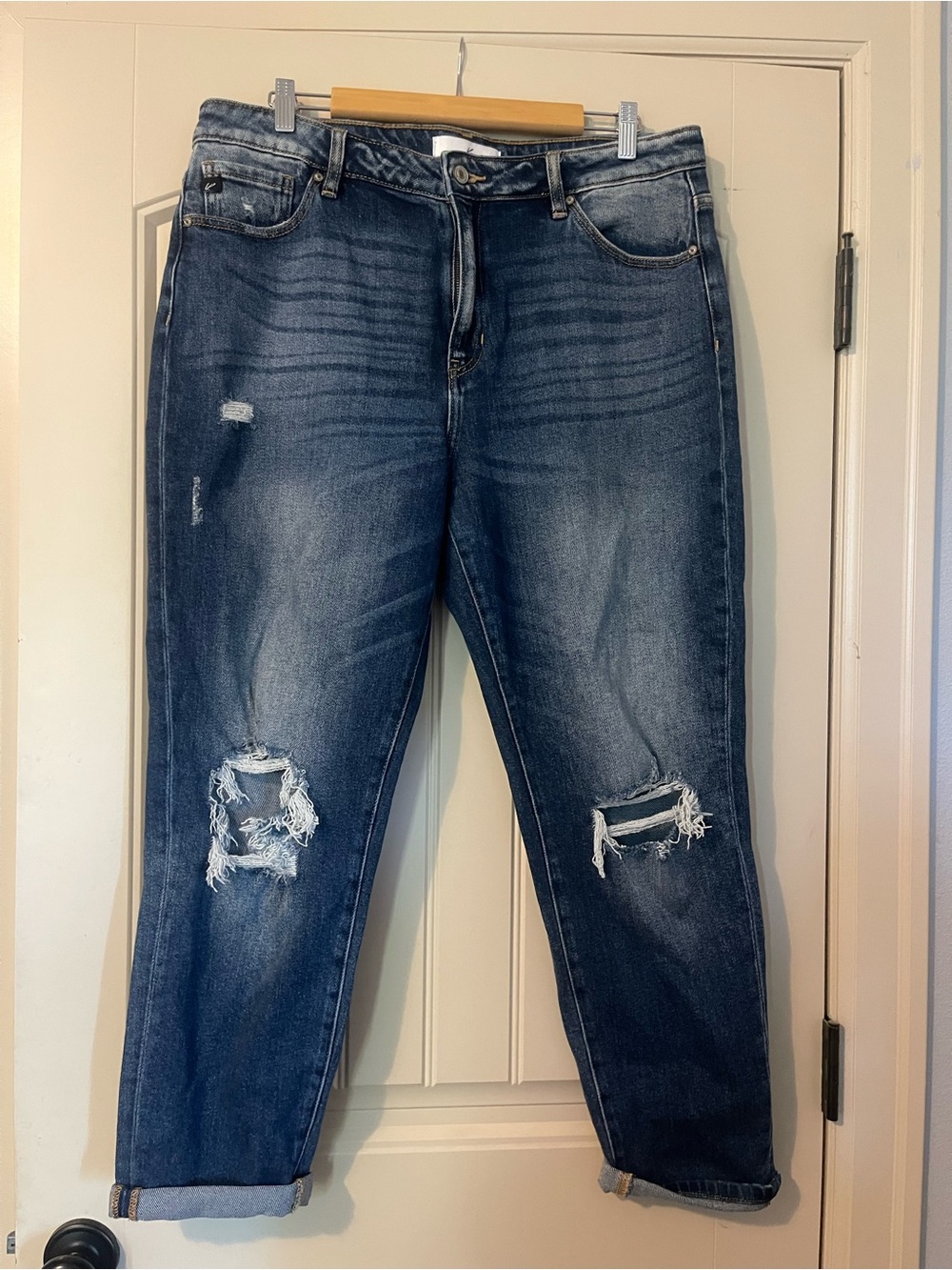 KanCan Dark Blue Distressed Women’s Jeans